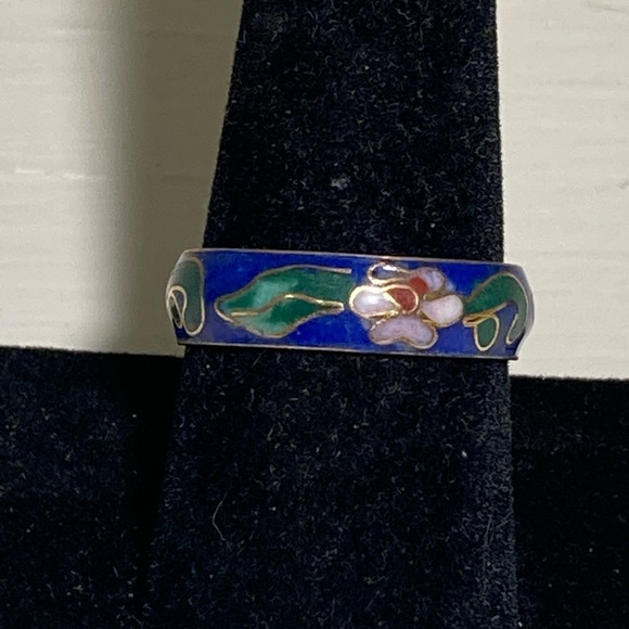Vintage Cloisonné Enamel Ring - Picture 6 of 6